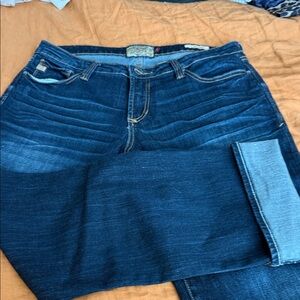 Dark Blue Women's Slim Straight Jeans -sz 32